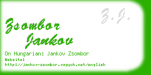 zsombor jankov business card